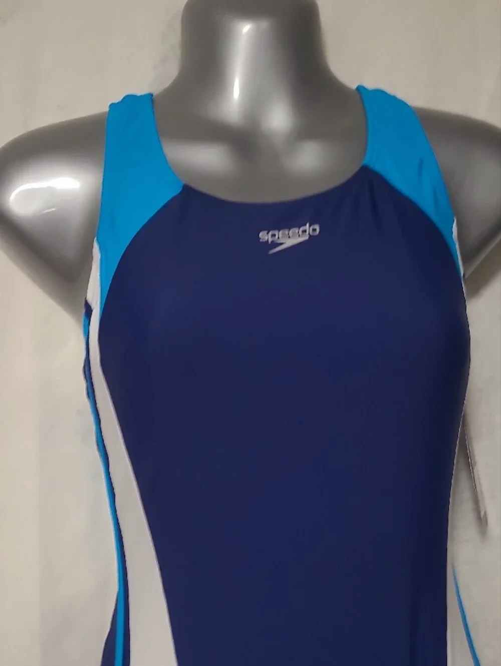 Speedo Navy One-Piece Swimsuit with Aqua Accents